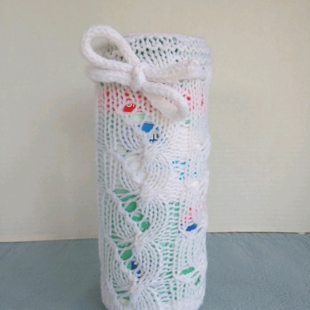 Hand Crafted Wine Bottle Vase Cover Gift Bar Cart Essential Botanical Holiday - Picture 11 of 16